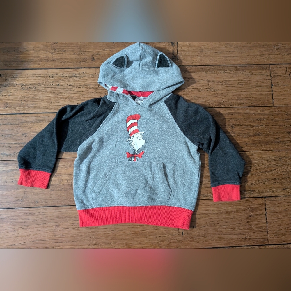 Cat in the Hat toddler hoodie 3t Dr. Seuss